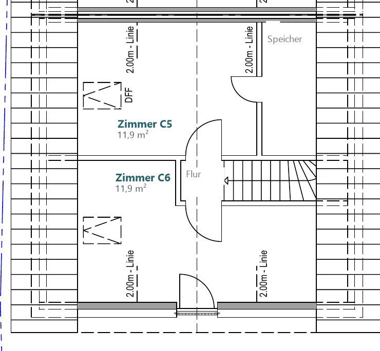 Grundriss Haus C, Dachgeschoss